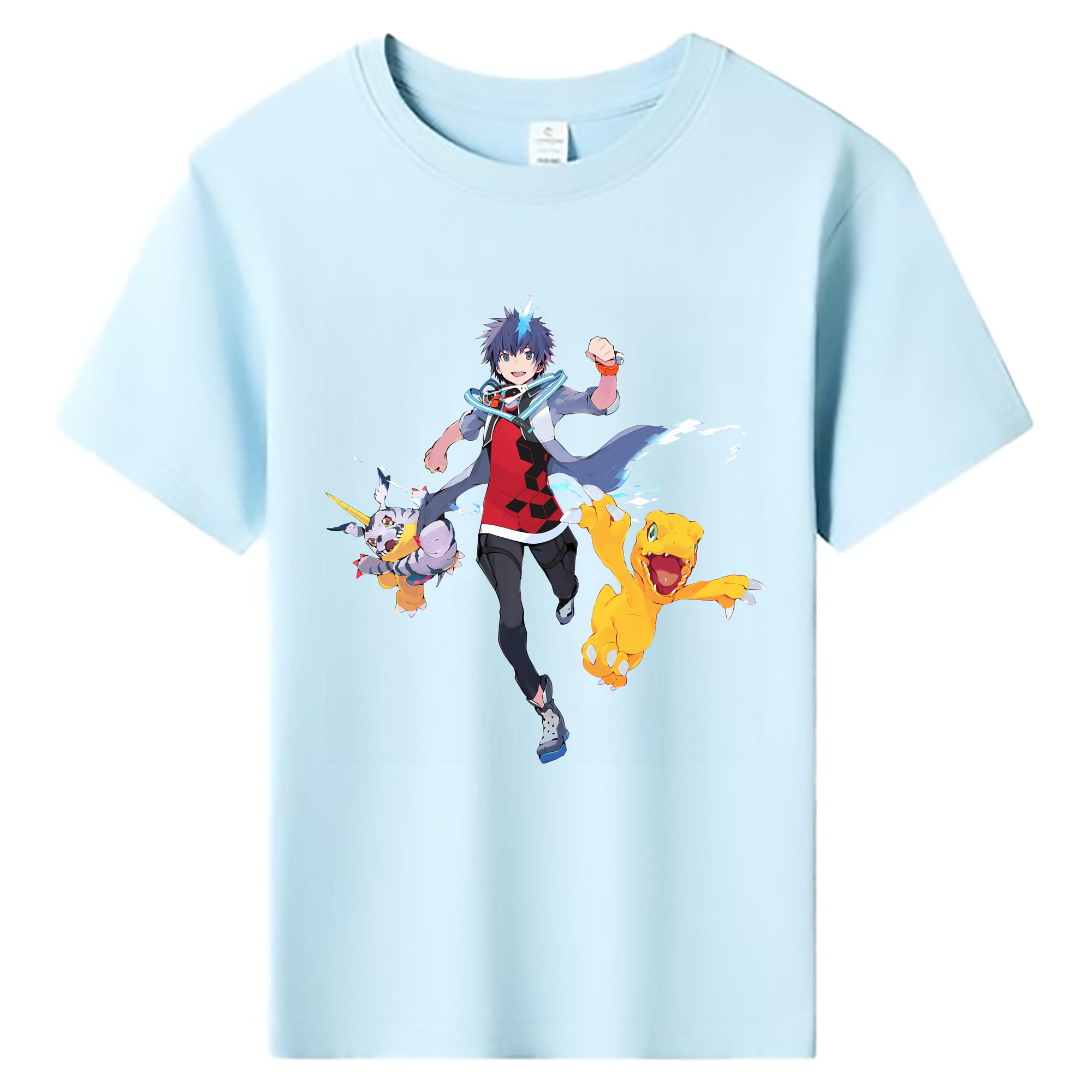 （画像用） Digimon デジタルモンスター/デジモン 綿100％キッズTシャツ（フロントプリント）